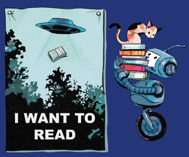 Reading Expands Our Universe Artwork by Lisa Sterle for iRead.
